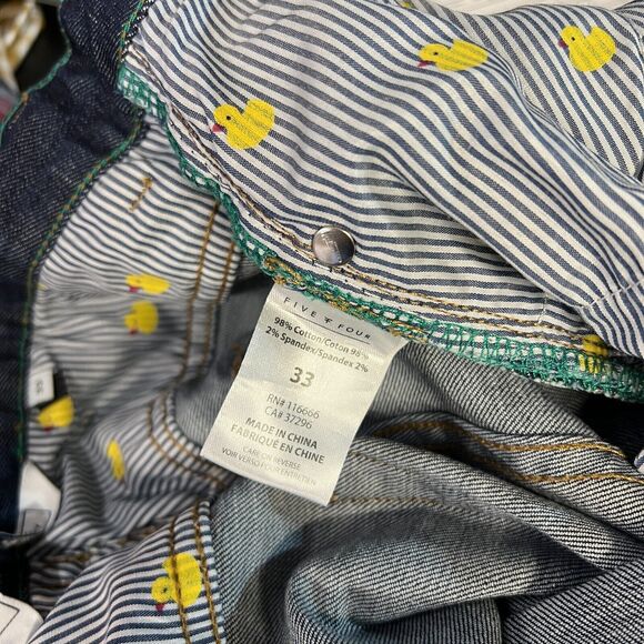 Five Four x Mark Mcnairy Men's Jean Button Fly Straight Blue Ducks 33 x 31 Denim - Picture 8 of 8